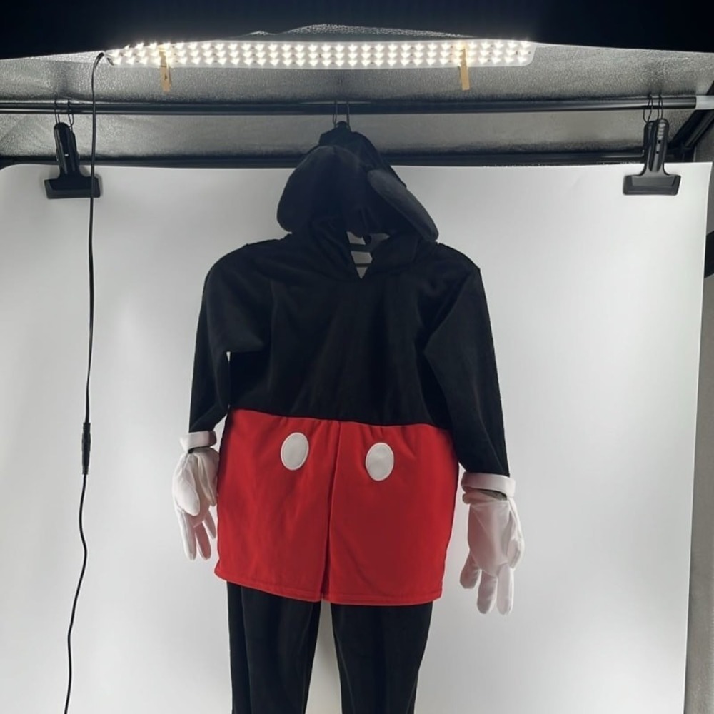 Disney Store Mickey Mouse  Costume Jumpsuit Gloves one piece Sz 4 T